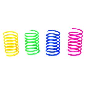 Cat Spring Toys, 4 Pack Cat Spiral Springs for Indoor Cats, Colorful &amp; Durable Plastic Spring Coils Attract Cats to Swat, Bite