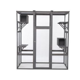 Outdoor Super Large Cat Cage - Grey