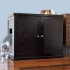 THE REFINED FELINE Cat Litter Box Enclosure Cabinet, Modern, Black Espresso, Adjustable Levelers, XLarge, Hidden Litter