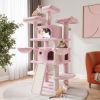 68 Inches Multi-Level Large Tree for Large Cats/Big Tower with Condo/Cozy Plush Cat Perches/Sisal Scratching Posts