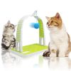 Interactive 2 In 1 Pet Grooming Scratcher Brush Toy 8.8" x 13.1" x 12.5" Self Grooming Cat Brush Arch, PP Cat Grooming Arch