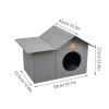 Outdoor Cat Houses Winter Warm Cat Bed Sleeping House Waterproof Weatherproof Insulated Feral Houses For Outdoor Puppy Shelter