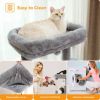 56.3-inch High Indoor Cat Tree, Multi-level Cat Tower With Oversized Hammock, Scratch Column Covered With Sisal