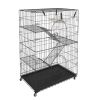 VEVOR Catio, 4-Tier Large Cat Cages Indoor, Detachable Metal Playpen Enclosure with 360¬∞ Rotating Casters, with 3 Ladders and a Hammock for 1-3 Cats