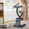 Cat Tree with Curved Metal Supporting Frame for Large and Small Cats