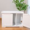 30"Litter box shell, hidden litter box furniture cabinet, indoor cat room side table, large pet box bedside table, litter box toilet