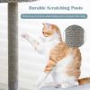 42 Inch Tall Cat Tower with Curved Metal Supporting Frame for Large and Small Cats