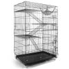 4 Tiers Cat Cage Rolling Metal Cat Playpen Enclosures Cat Kennel House Ferret Crate