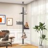 Floor to Ceiling Cat Tree with 93"-107" Adjustable Height