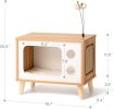 Mewoofun Cat House Wooden Condo Cat Bed Indoor TV-Shaped Sturdy Large Luxury