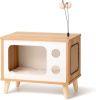 Mewoofun Cat House Wooden Condo Cat Bed Indoor TV-Shaped Sturdy Large Luxury