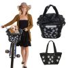 Pets Cat Seat Bike Basket Removable Bicycle Handlebar Basket Folding Small Pet Cat Dog Carrier Cycling Bag Shopping Basket