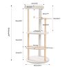 (Do Not Sell on Amazon) Multi-Level Cat Tree Modern Cat Tower Wooden Activity Center with Scratching Posts Beige