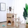 (Do Not Sell on Amazon) Modern Wooden Cat Tree Multi-Level Cat Tower With Fully Sisal Covering Scratching Posts