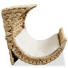 Cat Bed with Cushion Water Hyacinth 14.6"x7.9"x7.9"