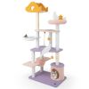 66" Cute Cat Tree Cats Multi-level Tall Cat Tower w/ Sisal Covered Scratching Posts