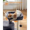 Cat Tree, Cat Tower with Sisal-Covered Scratching Post, Cat Condo with Padded Perch, for Small Spaces, Kittens, Smoky Gray