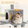 56.3-inch High Indoor Cat Tree, Multi-level Cat Tower With Oversized Hammock, Scratch Column Covered With Sisal