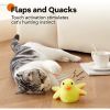 Potaroma Cat Toys Rechargeable Flapping Duck 4" with SilverVine Catnip; Lifelike Quack Chirping; Beating Wings Cat Kicker Toys; Touch Activated Kitten