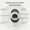 Self-Cleaning Cat Litter Box, Automatic Cat Litter Box for Multiple Cats with APP Control/Safety Protection