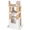 XXL 43-in Cat Tower, Sisal Scratching Posts, Cat Tree with Plush Condo, Cushions, Dangling Cat Toys, Brown