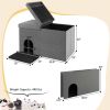 Cat Litter Box Enclosure Hidden Furniture with Urine Proof Litter Mat