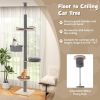 Floor to Ceiling Cat Tree with 93"-107" Adjustable Height