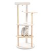 (Do Not Sell on Amazon) Multi-Level Cat Tree Modern Cat Tower Wooden Activity Center with Scratching Posts Beige