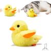 Potaroma Cat Toys Rechargeable Flapping Duck 4" with SilverVine Catnip; Lifelike Quack Chirping; Beating Wings Cat Kicker Toys; Touch Activated Kitten