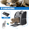 FluffyDream Pet Carrier Backpack for Large/Small Cats and Dogs, Puppies, Safety Features and Cushion Back Support for Travel, Hiking, Outdoor Use