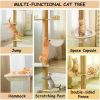 Cat Tower from Floor to Ceiling, Equipped with Scraping Pillars, Comfortable Bed,Observation Deck,Space Capsule 5-Layer cat Tree