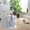 Cat Litter Box Fully Enclosed and Foldable,Top Entry Litter Box Storage and Deodorization Easy to Clean Covered Litter Box