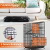 4 Tiers Cat Cage Rolling Metal Cat Playpen Enclosures Cat Kennel House Ferret Crate