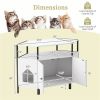 White litter box, polygonal cat house, cat furniture, living room cabinet