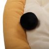 Cat's Telescopic Tunnel Cushioned Bed Pet Nest Teasing Balls Zipper Connection Feline Supplies, Yellow