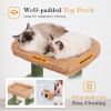 Cactus Cat Tree Cat Tower with Sisal Covered Scratching Post and Cozy Condo Cat Climbing Stand with Plush Perch &Soft Hammock for Indoor Cats(Minimum