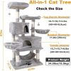 Cat Tree for Indoor- Multi-Level for Big Cats -Cat Condo Climbing Tower-Pet Play House