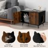 Industrial Cat Litter Box Enclosure with Divider and Cat-Shaped Entries