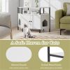 White litter box, polygonal cat house, cat furniture, living room cabinet