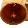 Cat's Telescopic Tunnel Cushioned Bed Pet Nest Teasing Balls Zipper Connection Feline Supplies, Yellow