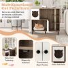 Cat Litter box with Cat scratching post, Cat Apartment, Cat House, locker