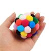 Cat Toy Balls with Bell 3PCS, Colorful Soft Fuzzy Balls Built-in Bell for Cats