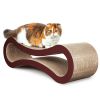 FluffyDream Cat Scratcher Cardboard, Scratching Pad House Bed Furniture Protector, Infinity Shape, Curved