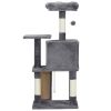 47 inch Cat Tree Cat Tower for Indoor Cats, Cat House with Padded Platform Bed, Toy Ball, Large Cozy Condo, Scratch Board and Sisal Scratching Posts