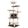 7-Layer Wooden Cat Tree Tall Cat Tower with Sisal Posts and Condo