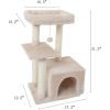 Cute Tree Kitten Tower for Indoor Cat Condo Sisal Scratching Posts with Jump Platform Furniture Activity Center Play