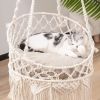 Mewoofun Cat Hammock Bed Cotton Hanging Cat Bed for Indoor Cats Sleeping Playing