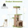 5-Tier Modern Cat Tree Tower for Indoor Cats with Sisal Scratching Posts