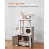 WoodyWonders Cat Tree with Litter Box Furniture Hidden Enclosure, 2-in-1 Modern Tower, Cat Condo with Scratching Posts