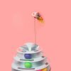 1pc Four-Tier Turntable Track Tower Cat Toy Plate With Plush Bird; Educational Toy; Random Delivery